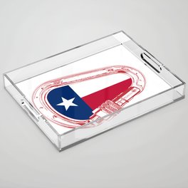 Texas Flag Climbing Carabiner Acrylic Tray