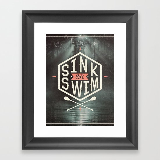 SINK OR SWIM Framed Art Print