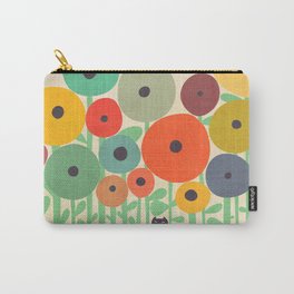 Cat in flower garden Tasche | Botany, Vintage, Cute, Colorful, Happy, Nature, Botanical, Garden, Painting, Illustration 