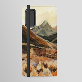 Golden Mountain Landscape Android Wallet Case