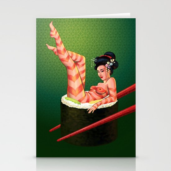 Sushi Girl Stationery Cards