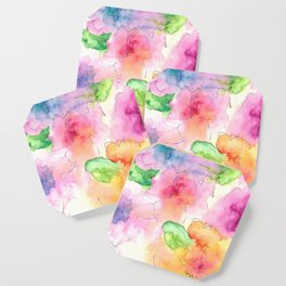 Watercolor Flowers Coaster