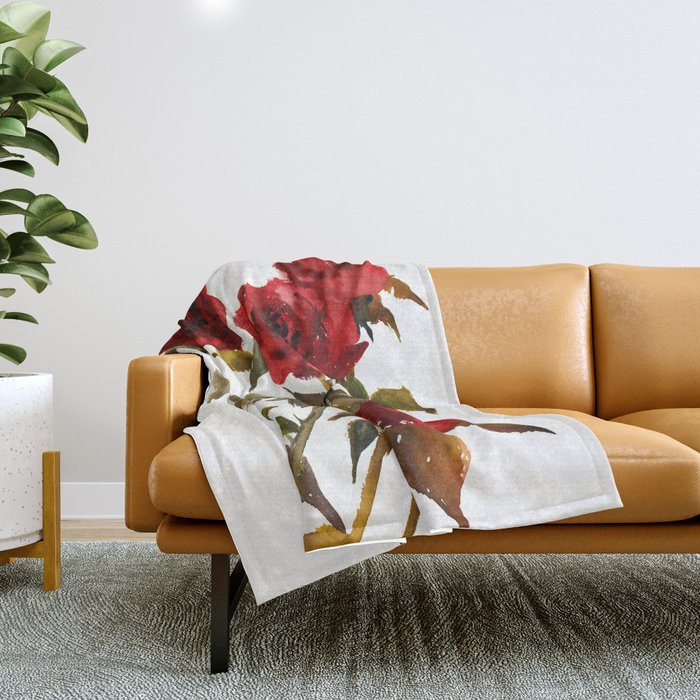 Dark red store throw blanket