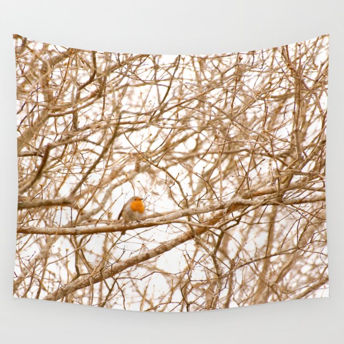 Robin In Early Spring #decor #society6 #buyart Wall Tapestry