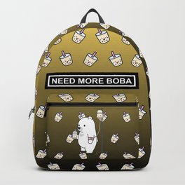 Bubble Tea Bear Backpack | Milktea, Best, Drink, Subtle, Pearl, Cute, Brown, Bobatea, Trend, Funny 