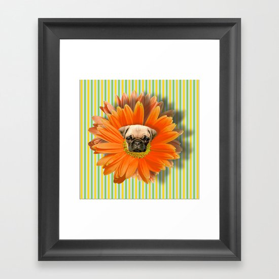 Pistil Pug Framed Art Print