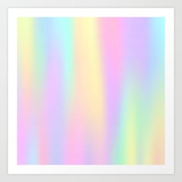 Gradient kawaii rainbow pastel colors Art Print