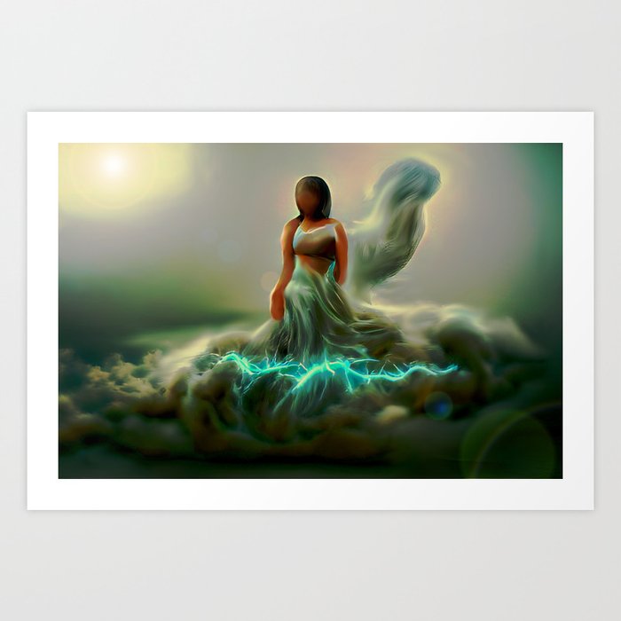 The Goddess of the Storm Art Print