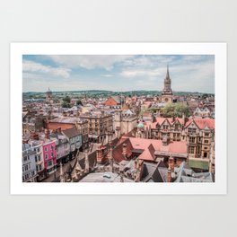 View of Oxford with Steeple | Europe UK City Architecture Landscape Photography Art Print