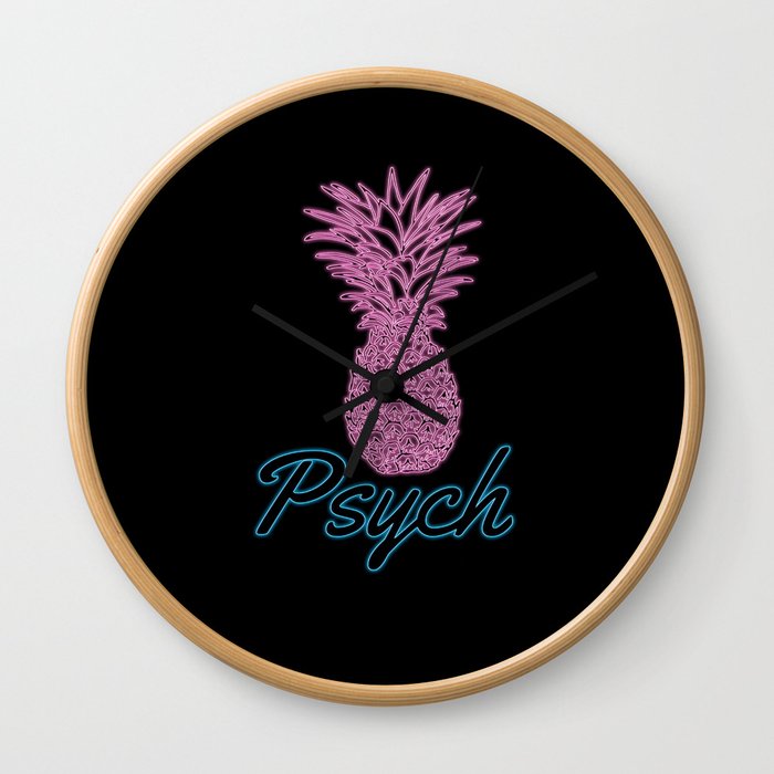 Psych Pineapple Wall Clock