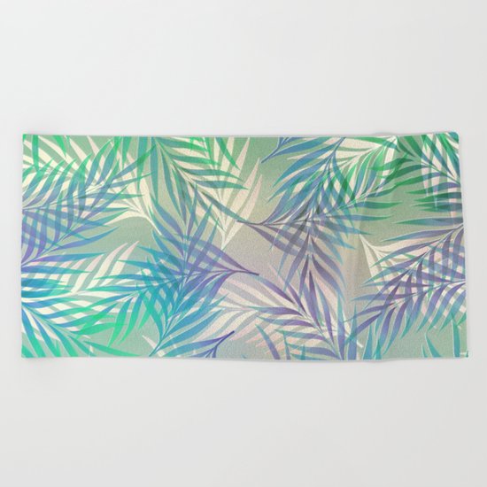Palm Leaf Pattern Beach Towel