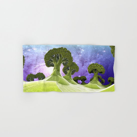 Broccoli Planet / / #fractal #fractals #3d Hand & Bath Towel