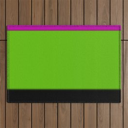 Pink, Green and Black Ombre Outdoor Rug