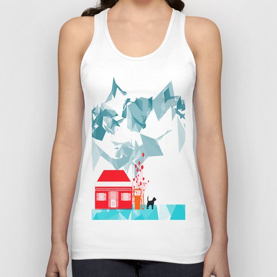 Gas station and the dog Unisex Tank Top
