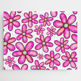 Doodle Spring Flower Pattern 04 Jigsaw Puzzle