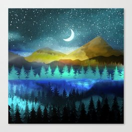 Silent Forest Night Canvas Print