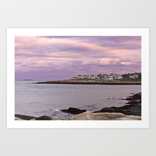 pigeon cove sunset Art Print