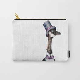 Victorian Gentleman Goose Carry-All Pouch | Goose, Canadagoose, Watercolor, Victorian, Painting, Steampunk, Gentleman 
