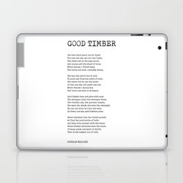 Good Timber - Douglas Malloch Poem - Literature - Typewriter Print 1 Laptop Skin