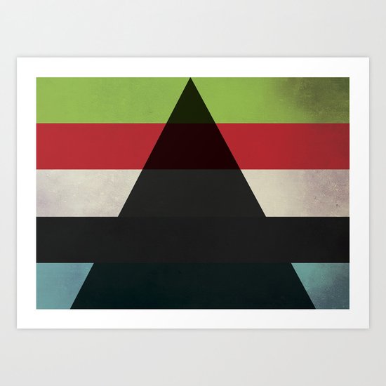 Fernsehen drei Art Print