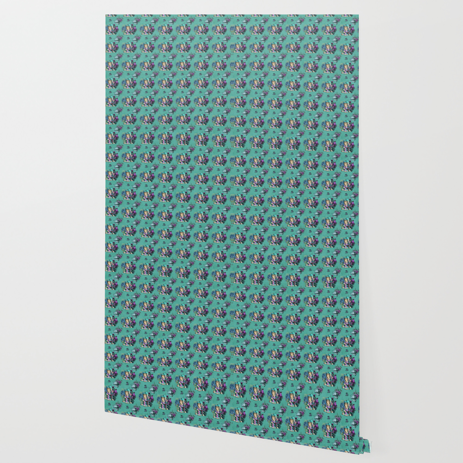 Dark Vintage Mad Hatter Wallpaper By Charlieprintsnmore Society6