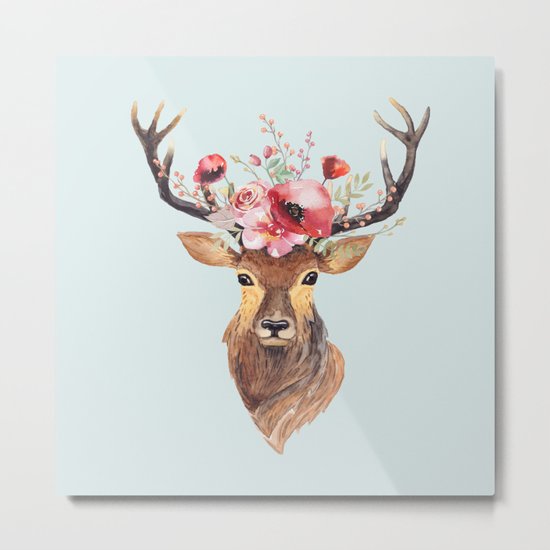 Bohemian Deer 2 Metal Print