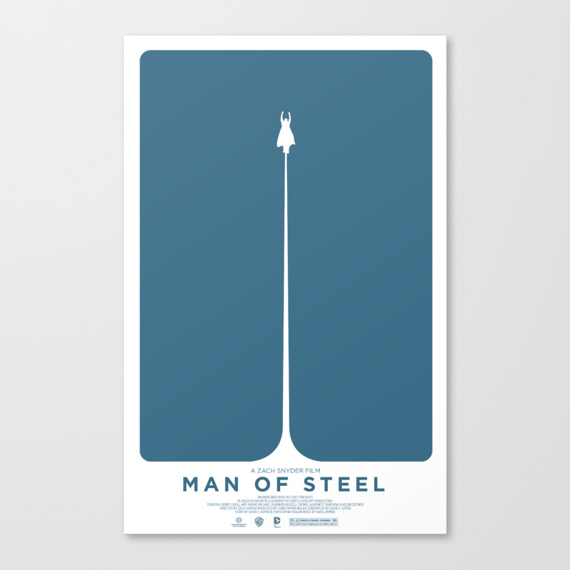 Wonderlijk Man of Steel Minimalist Movie Poster Canvas Print by TA-02