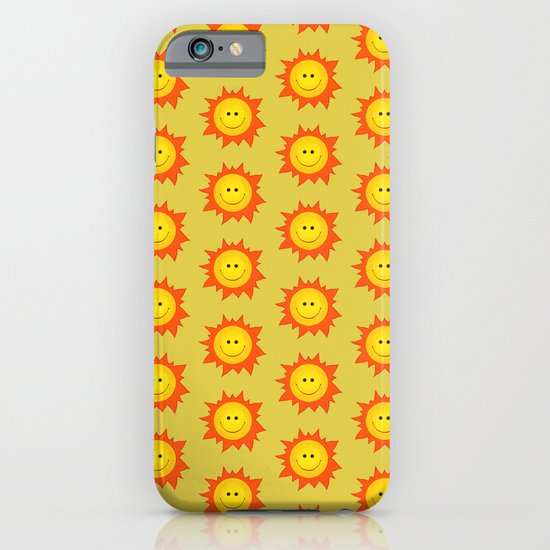 Happy Cartoon Sun Pattern iPhone & iPod Case