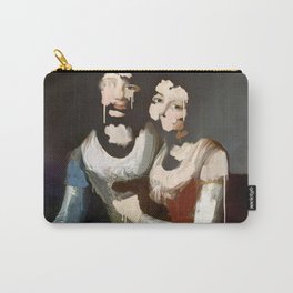 Nocturne 112 Carry-All Pouch | Face, Women, Grey, Eyes, Curated, Sisters, Abstract, Paint, Gray, Black 