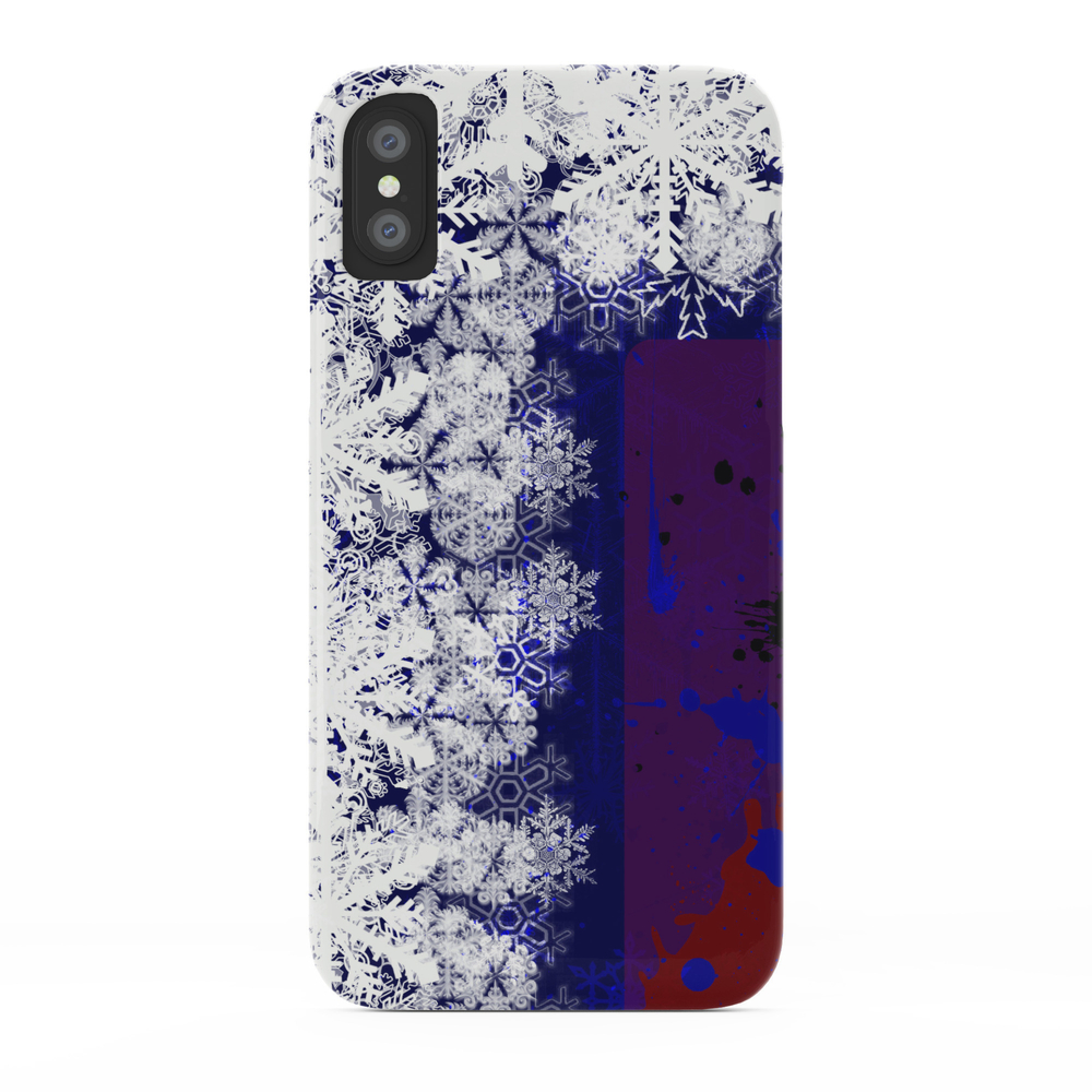 Christmas Background With Snowflakes And Art Elements Phone Case by sleshchenko