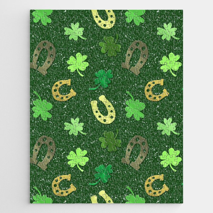 Lucky Charms Glitter Pattern Jigsaw Puzzle