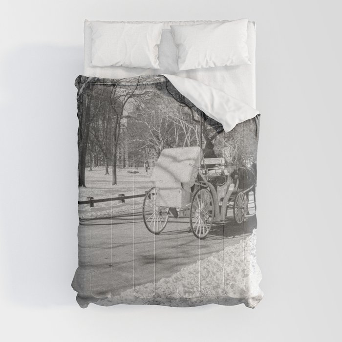 Central Park Black and White Vintage Comforter