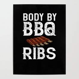 BBQ Ribs Beef Smoker Grilling Pork Dry Rub Poster