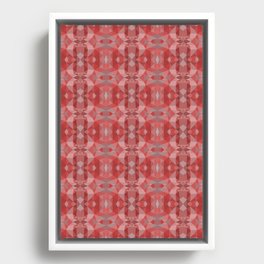 Red Abstract Framed Canvas