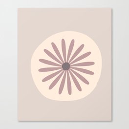 Minimalist Abstract  Flower Circle  Cute Minimali Pink  design  Canvas Print