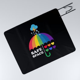 Safe Space LGBT Rainbow Flag Picnic Blanket