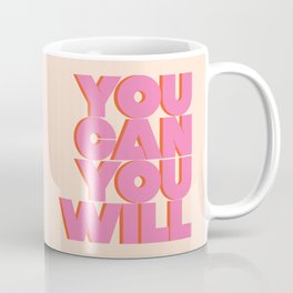 You Can You Will Do This It Vintage Motivational Typography Mug