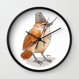 Watercolour Tailor Bird Wall Clock