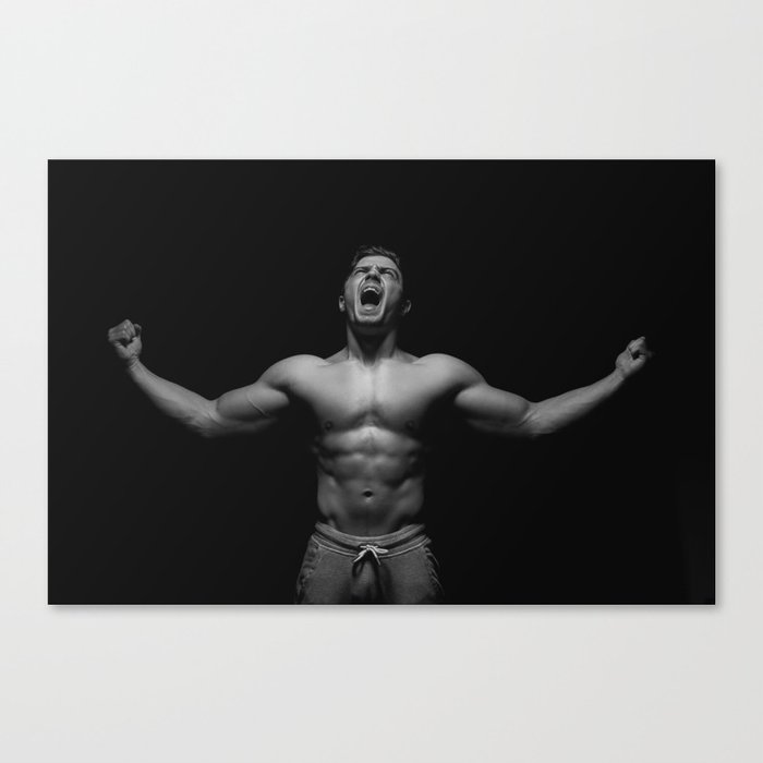 Andgry Sexy Muscular Fitness Man Canvas Print By Marcell Aubert Society6