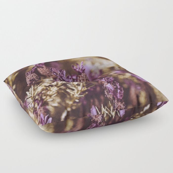 french lavender garden Floor Pillow
