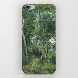Edge of the Woods Near L'Hermitage, Pontoise (1879) by Camille Pissarro iPhone Skin