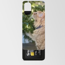 Orange Cat with Christmas Tree 1 Android Card Case