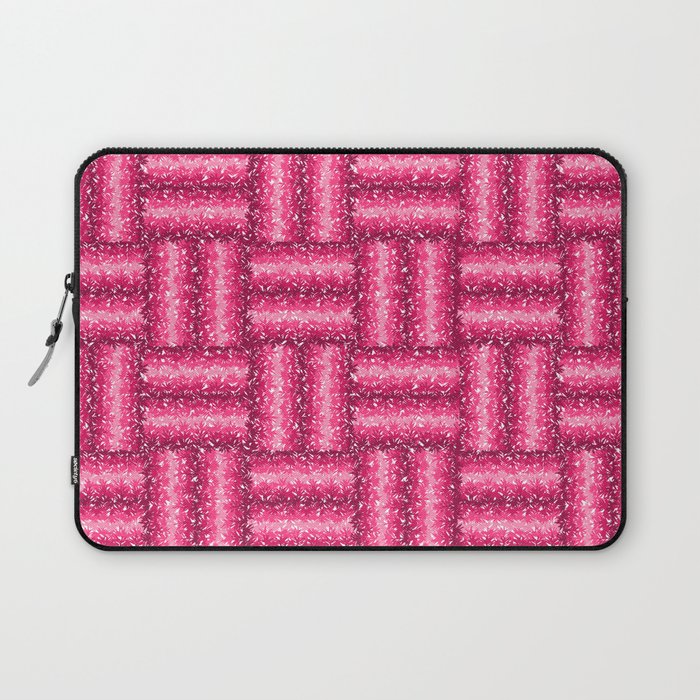 Cute pink glittery criss cross pattern Laptop Sleeve