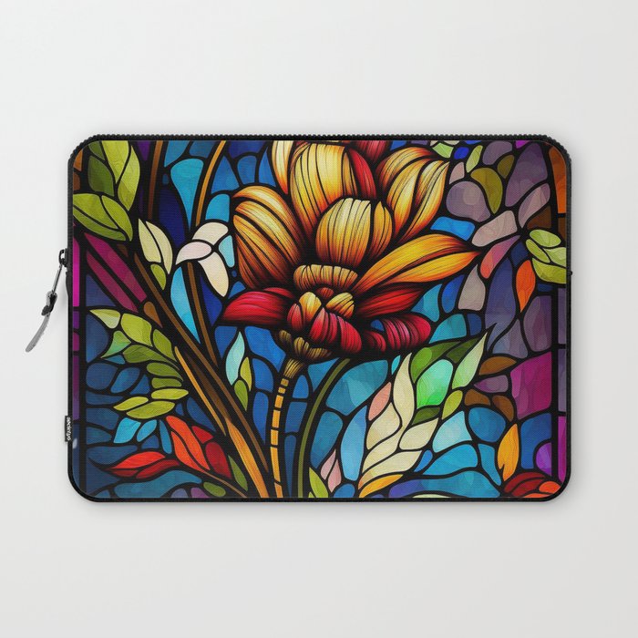 Stained Glass Flower Laptop Sleeve