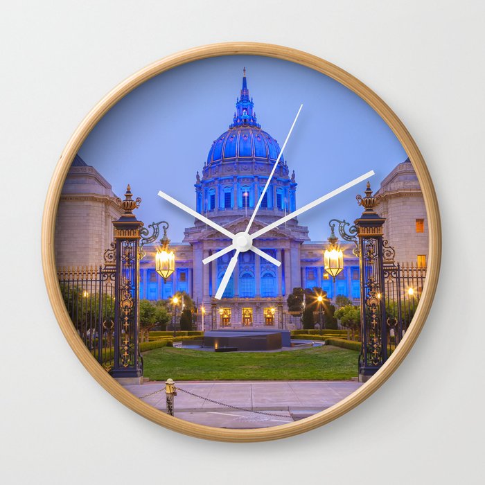 Blue City Hall Wall Clock