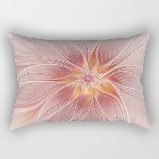 Soft Summer Dream, Fantasy Flower Rectangular Pillow