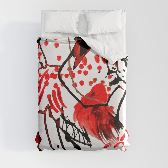 Electrical Spots in Red! Duvet Cover