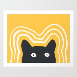 Sunshine Cat Vibes Art Print