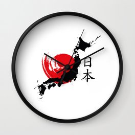 Japan Wall Clock | Graphic Design, Vector, Illustration, Painting 