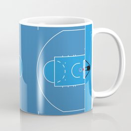 Blue Basketball Court  Coffee Mug